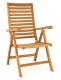 Skládací židle DIVERO, teakové dřevo, 2 kusy