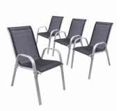 Stohovatelné zahradní židle, sada 4 ks
