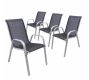 Stohovatelné zahradní židle, sada 4 ks