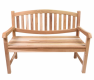 Zahradní lavice DIVERO, teakové dřevo, neošetřená, 120 cm