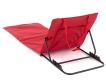Polstrovaná plážová podložka s opěradlem, červená, skládací