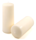 Krémové parafínové svíčky 25 cm, 180 h, 2 ks