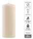 Krémové parafínové svíčky 25 cm, 180 h, 2 ks