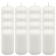 Bílá parafínová svíčka 10 cm, 20 h, 16 ks