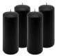 Černá parafínová svíčka, 20 cm, 80 h, 4 ks
