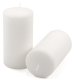 Bílá parafínová svíčka 15 cm, 65 h hoření, 2 ks