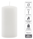 Bílá parafínová svíčka 15 cm, 65 h hoření, 2 ks