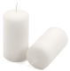 Bílá parafínová svíčka 10 cm, 20 h, 8 ks