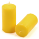 Žlutá parafínová svíčka 10 cm, 20 h, 16 ks