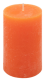 Oranžová parafínová svíčka rustikální 11,5 cm, 40 h,12 ks