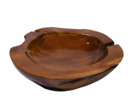 Dekorativní teaková mísa, Ø 50 cm, hnědá