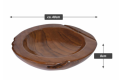 Dekorativní teaková mísa Ø 40 cm, hnědá