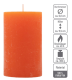Oranžová parafínová svíčka rustikální 11,5 cm, 40 h, 6 ks