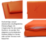 Zahradní lehátko DIVERO s polstrováním, oranžové