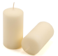 Krémová parafínová svíčka 10 cm, 20 h hoření, sada 16 ks