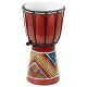 Dětský djembe buben 30 cm, mahagon, ručně malovaný