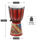 Dětský djembe buben 30 cm, mahagon, ručně malovaný