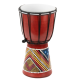 Dětský djembe buben 30 cm, mahagon, ručně malovaný