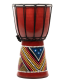 Dětský djembe buben 30 cm, mahagon, ručně malovaný
