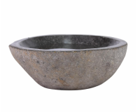 Ptačí koupel z přírodního kamene, šedá, 23,5 cm