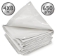 Plachta 650 g/m², hliníková oka, bílá, 4 x 8 m