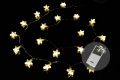 Vánoční světelný řetěz - hvězdy, teple bílý