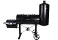 Zahradní gril XXL lokomotiva se samostatnou udírnou