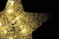 Vánoční dekorace, hvězda 25 cm, 10 LED, teple bílá