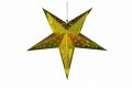 Vánoční hvězda s časovačem, 60 cm, 10 LED, zlatá