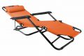 Garthen Skládací zahradní lehátko, oranžové