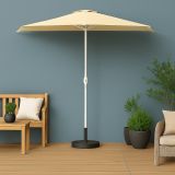 Balkonový půlkruhový slunečník 270cm béžový, podstavec, obal