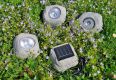 Solární zahradní LED osvětlení - vzhled kámen, 3 ks