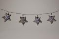 Vánoční LED osvětlení - stříbrné hvězdy - studené bílá 20 LED