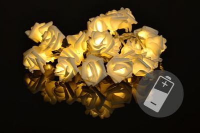 Dekorační LED osvětlení - růže - 20 LED, teplá bílá