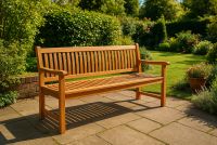 Zahradní lavice z teaku 180 cm – 3místná, masivní dřevo