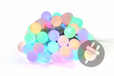 Zahradní párty osvětlení - venkovní 50 LED pastelové barvy