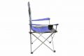 Skládací kempingová rybářská židle Divero Deluxe - modro/šedá