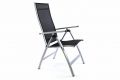 Extra široká zahradní židle polohovatelná - černá