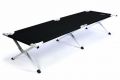 Přenosná hliníková skládací postel DIVERO 210 x 64 x 42 cm - černá
