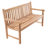 Zahradní lavice masiv DIVERO 3-místná 150 cm