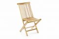 Divero Skládací židle z týkového dřeva, 89 x 46 x 62 cm