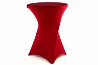 Potah pro vysoký stůl - elastický, vínově červený 80 x 80 x 110 cm