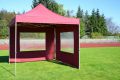 Zahradní párty stan nůžkový PROFI 3x3 m vínový + 2 boční stěny