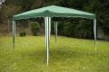 Zahradní párty stan nůžkový zelený 3 x 3 m + 2 boční stěny