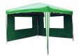 Zahradní párty stan nůžkový zelený 3 x 3 m + 2 boční stěny