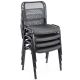Konferenční židle s šedým sedákem, kovový rám, stohovatelná