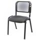 Konferenční židle s šedým sedákem, kovový rám, stohovatelná