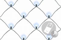 Vánoční LED světelná síť 1,5 x 1,5 m, 100 diod, studeně bílá