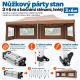 Nůžkový párty stan 3 × 6 m s bočními stěnami, béžový