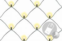 Vánoční LED světelná síť 1,5 x 1,5 m, 100 diod, teple bílá